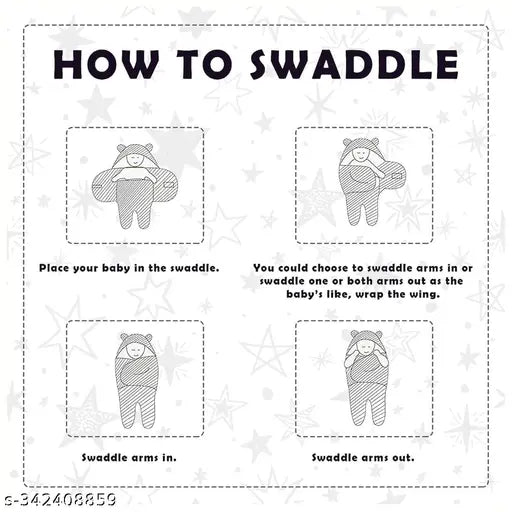 Cotton net baby sleeping bag for sensitive skin, promotes comfortable sleep, hood to toe 27 inches, full spread 31 inches