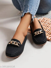 Stylish synthetic PVC loafers for women & girls by ELUXE PARIS - round toe, upper buckle detailing, comfortable fit, perfect for fashion-forward footwear lovers