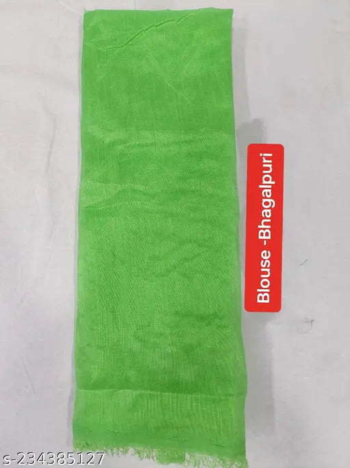 Embroidered net chiffon saree with satin patta and jari weaving, perfect for Indian women's festivals. Free size (5.5m saree length, 0.8m blouse length). Made in India