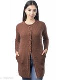 Acrylic Ogarti women's long cardigan, self-designed knitted woolen sweater for winter