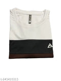 Trendy lycra short-sleeve men's t-shirt by HAKSH LIFESTYLE, printed net design, M/L/XL sizes (38in chest, 27in length)