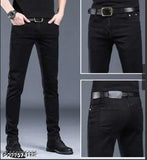 Black denim EANAY jeans, comfortable all-occasion attire for every event. Available in sizes 28, 30, and 32 (Waist 28/30/32, Length 38/38/40, Hip 30/32/34), origin India