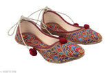 Multicolor synthetic leather PVC Rajasthani Jaipuri ethnic belly shoes, slip-on ballet flats by SHREE OL. Comfortable sole, elevated style for daily wear