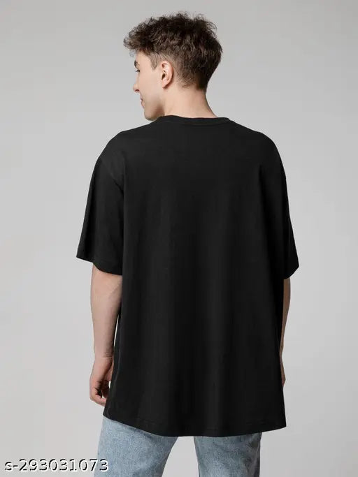 Men's oversized cotton blend Itachi Uchiha anime print t-shirt, three-quarter sleeves, XL (Chest 44in, Length 29in)