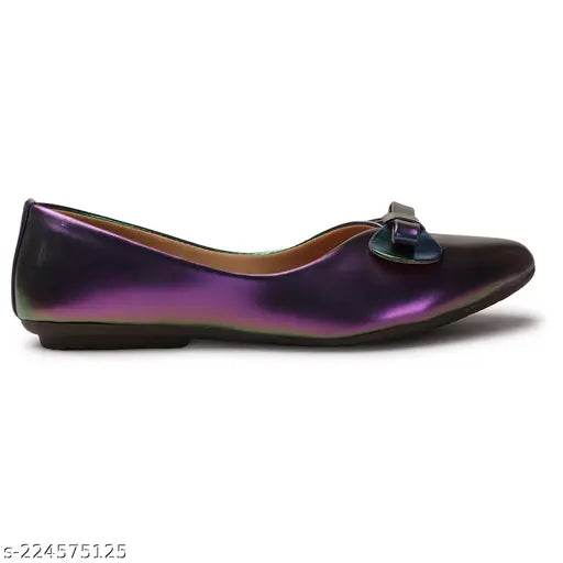 Pu and PVC solid ballies, slip-on NX footwear for women. Comfortable, stylish shoes in various sizes, designed in India