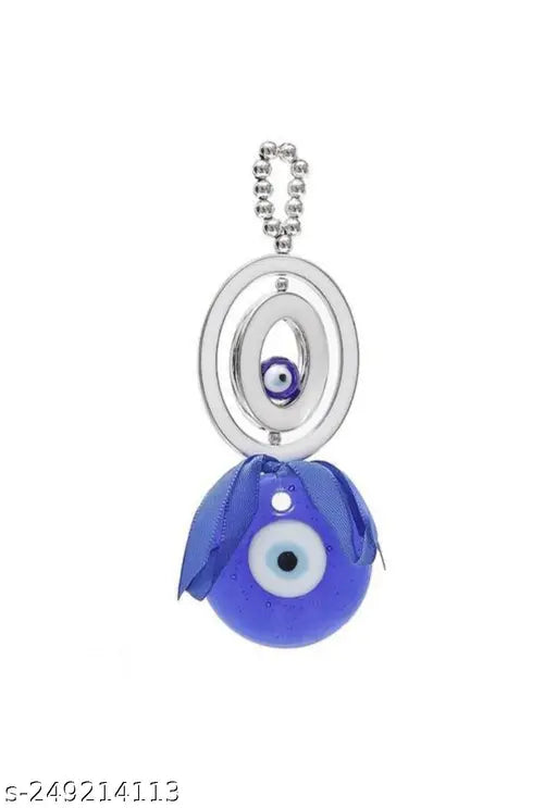 Plastic Feng Shui Evil Eye Hanging for prosperity & protection, brings love, luck, health, good karma, peace. Ideal gift for Diwali, home décor, vehicles. Made in India (10cm x N1)