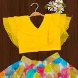 Georgette embellished Lehenga Choli for girls aged 2-8 years, stylish Bridezilla Fab Girls piece from India