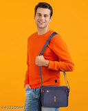 Unisex polyester sling bag, durable crossbody messenger style, ideal for daily use. Solid net pattern, free size (9x6x1in), one-side carry