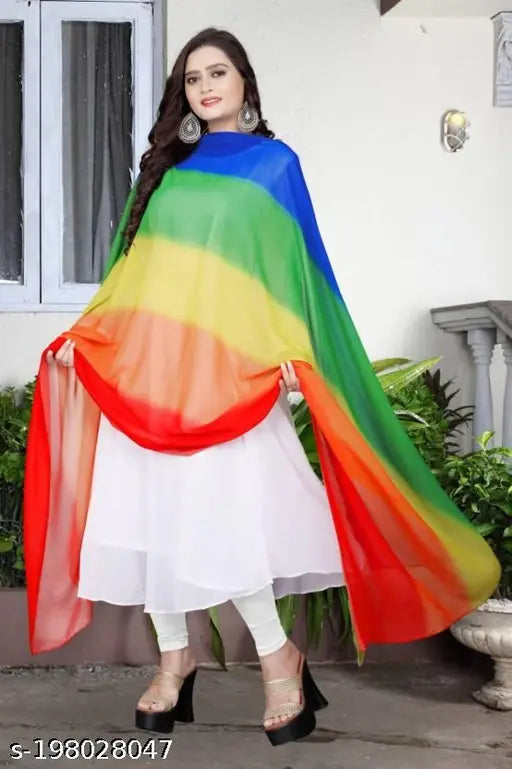 Stylish white georgette jumpsuit gown for women under 500, solid design with three-quarter sleeves