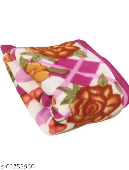 Lightweight Polar Fleece Single Blanket, ideal for both winter & summer use, free size, made in India