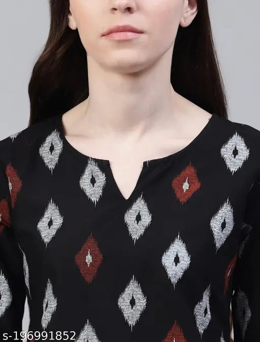 ASN Women black and white printed night suit - rayon pyjamas with three-quarter sleeves, size XS/S, made in India