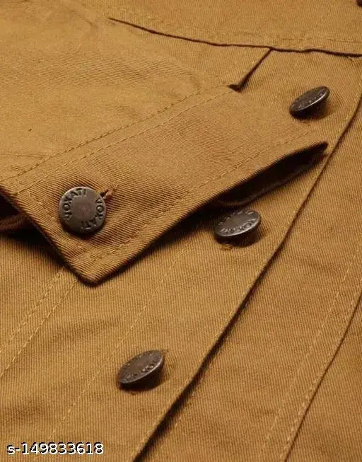 Cotton blend three-quarter sleeve denim jacket, solid pattern for women's fashion