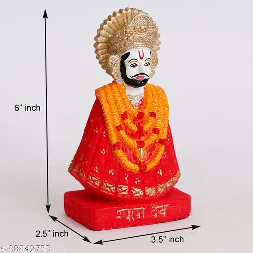 Resin figurines: DESIGNER KHATUSHYAM JI for table & cars, Indian art collection (3x5 set)