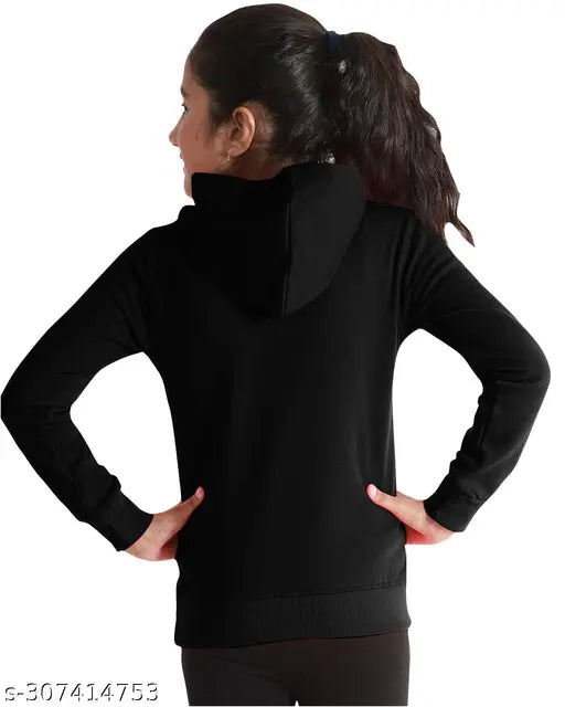 Cotton blend full sleeve hoodies for girls aged 1-8, featuring adorable printed designs