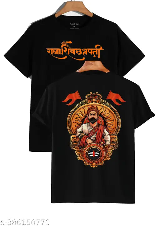 Indian cotton t-shirt, Chattrapati Shivaji Maharaj design, anime Devta print