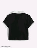 Lycra solid polo t-shirt, short sleeves, stylish top, India-made men's fashion apparel