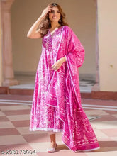 Cotton sleeveless anarkali kurti with dupatta, printed Indian fashion for women in sizes S-XXL