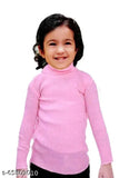 Wool KASHU Punk highneck sweater for babies & toddlers, solid pattern, India origin