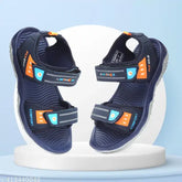 Synthetic printed net sandals for kids aged 5-12 years, fastening with Velcro, made in India