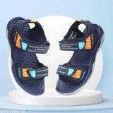 Synthetic printed net sandals for kids aged 5-12 years, fastening with Velcro, made in India