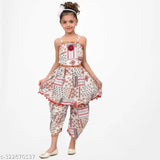 Cotton blend traditional baby kurta with dhoti pants, embellished - Indian partywear for 2-9 year olds