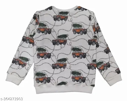 Vibrant printed cotton sweatshirt for boys, aged 2-14 years, Indian origin