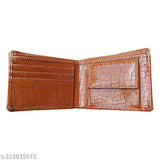 Customized canvas & leather men's wallet, unique textured net design, free size (10cmx10cm), personalize with order details via WhatsApp from Gillkart India