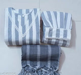 White and grey cotton straight kurta with printed Afghani salwar set, featuring three-quarter sleeves and comfy palazzo bottoms in organza fabric. Perfect for any occasion, this designer kurta is available in multiple sizes. #KurtaPalazzos #IndianFashion #DesignerKurta