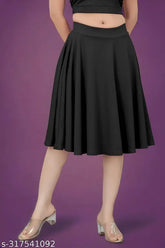 Lyocell fancy skirt, solid net, Indian-made fashion wear for women (S-XXXL)