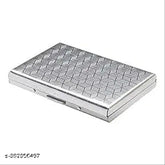 Stainless Steel Silver Credit/Debit Card Holder, sturdy RFID blocking 6-slot organizer for daily essentials, mini size fits pocket or bag