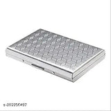 Stainless steel silver 6-card holder set (India). Durable RFID blocking wallet for business or travel use, holds driver's license, bank cards, and IDs. Mini size for easy carry