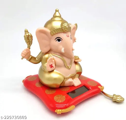AR Solar Ganesha statue in moving hands, religious idol for car, home & office (India)