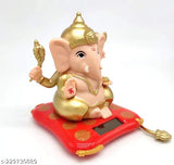 AR Solar Ganesha statue in moving hands, religious idol for car, home & office (India)