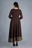 Latest rayon printed combo three-quarter sleeve gown for women, best party wear in fashionable sizes S-XXXL. Made in India