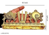 Handcrafted aluminum Vishnu statue, Shankh Chakra showpiece for temple pooja, Indian home decor, diwali festive gift. Dimensions: 22 cm L x 10 cm H x 8 cm B. Care instruction: Avoid using hard scrub to clean