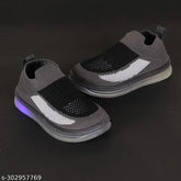 Synthetic Unixes LED shoes for kids, 18-4 years, solid color, slip-on style, China origin