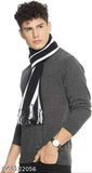 Warm, soft, large arcylic muffler scarf set (2pc) - perfect for cold weather activities, suitable for men and women. Fur net pattern. Machine washable stretch fit
