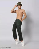 Black denim men's baggy jeans by RusticBlooms - casual & partywear fit, cargo & jean look, mid-rise, sleek and versatile, size 28, 30, or 32 (India)