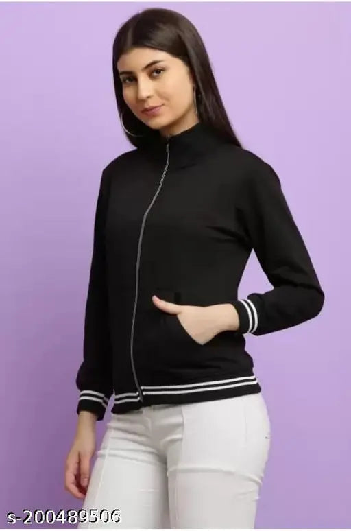 Stylish elastodiene rib jackets with printed net pattern, premium quality, long sleeves. S-XL sizes available