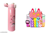 Unicorn bottle and pop pit bag (ABS net, free size), colorful party accessory from India
