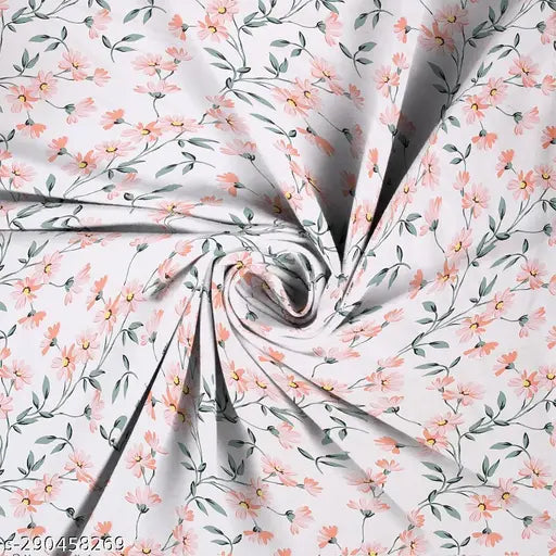 Multicolor floral printed king-size cotton bedsheet with 2 pillow covers, superfine quality for AC rooms