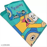 Salgia classic cotton Doremon print bedsheets, 100 thread count, King size with 2 pillow covers, made in India