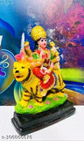 Multicolor resin Maa Durga Sherawali statue (9 inch), beautifully hand-painted Indian god idol for home decor or gifting