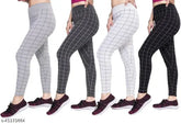 Printed cotton blend slim fit jeggings pack of 4 (Size 26-36), great for everyday wear with a stylish top