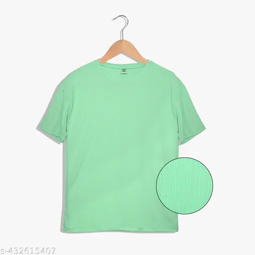 Women's ribbed pista top, trendy, loose-fitting casual wear with short sleeves and round neck, available in multiple sizes