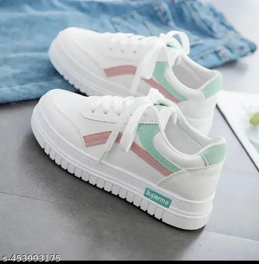 Colorblocked mesh and PVC Avose women's casual shoes, size 10 inches, India origin