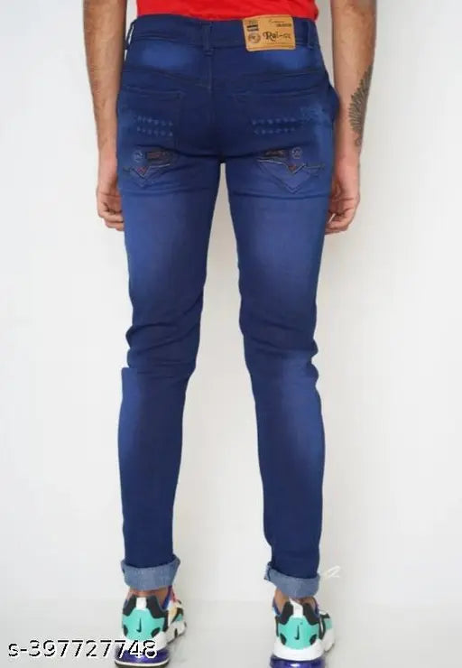 Trendzo men's casual denim jeans, dyed/washed, very comfortable, size 24, 28, 30, 32 (India)