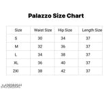 Viscose Rayon, fashionable casual palazzo for women, solid net, white