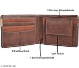 Brown Faux Leather Men's Wallet (5 Card Slots), high-quality, regular size (11cm x 9cm) for everyday use