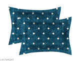 High-quality, geometric print cotton bedsheet for double bed with 2 matching pillow covers - ideal for summer use